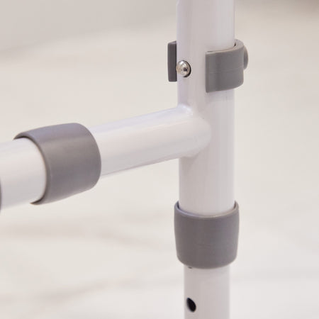 Close-up of a feature of NRS Nuvo Open Back Toilet Frame.