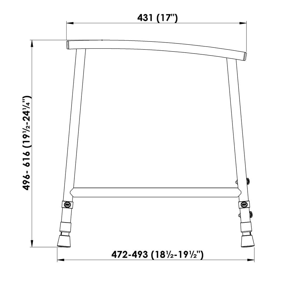 Alternative view of NRS Nuvo Petite Childrens Toilet Frame, showing different angle or usage.