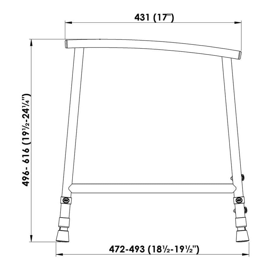 Alternative view of NRS Nuvo Petite Childrens Toilet Frame, showing different angle or usage.