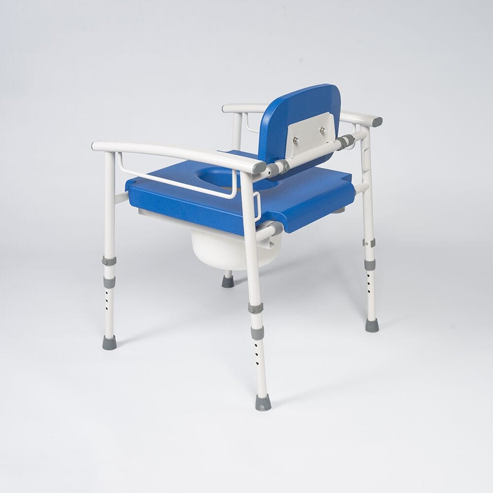 NRS Nuvo Petite Height Adjustable Childrens Commode positioned in a home environment such as a bedroom or bathroom, demonstrating its discreet appearance.