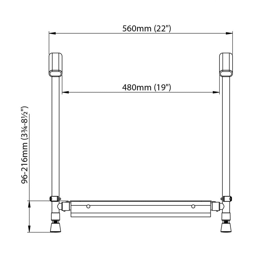 Lifestyle image of NRS Nuvo Petite Toilet Platform With Handrails being used in a real-life setting.