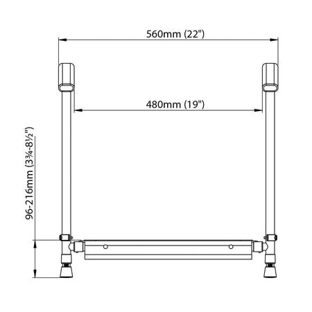 Lifestyle image of NRS Nuvo Petite Toilet Platform With Handrails being used in a real-life setting.