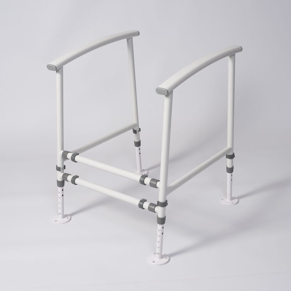 Image of NRS Nuvo Toilet Frame-Floor Fixing Kit on a plain background.
