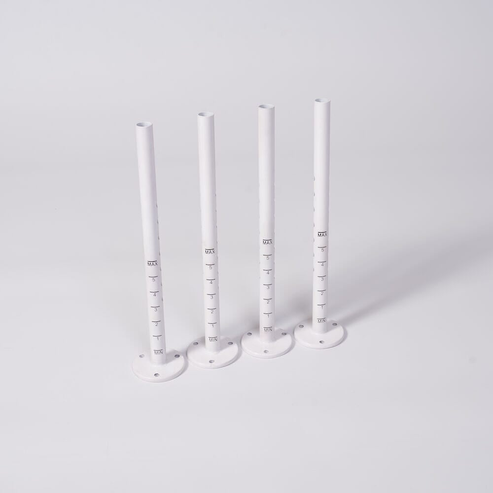 Diagram or packaging of NRS Nuvo Toilet Frame-Floor Fixing Kit highlighting dimensions or features.