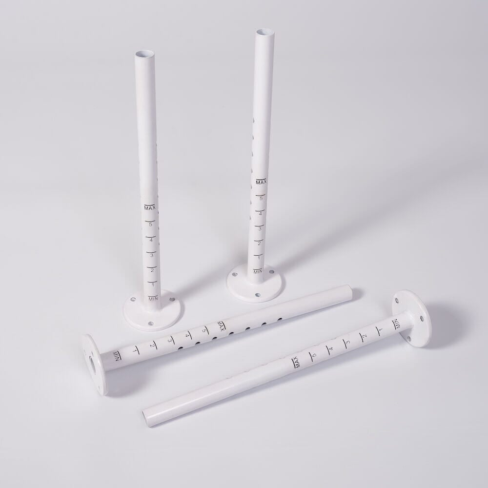 Diagram or packaging of NRS Nuvo Toilet Frame-Floor Fixing Kit highlighting dimensions or features.