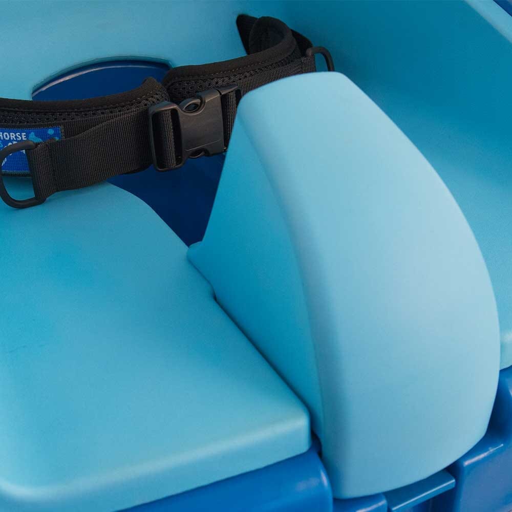 NRS Seahorse Plus Toileting Shower Chair folded flat or partially folded to show compact storage (if applicable).