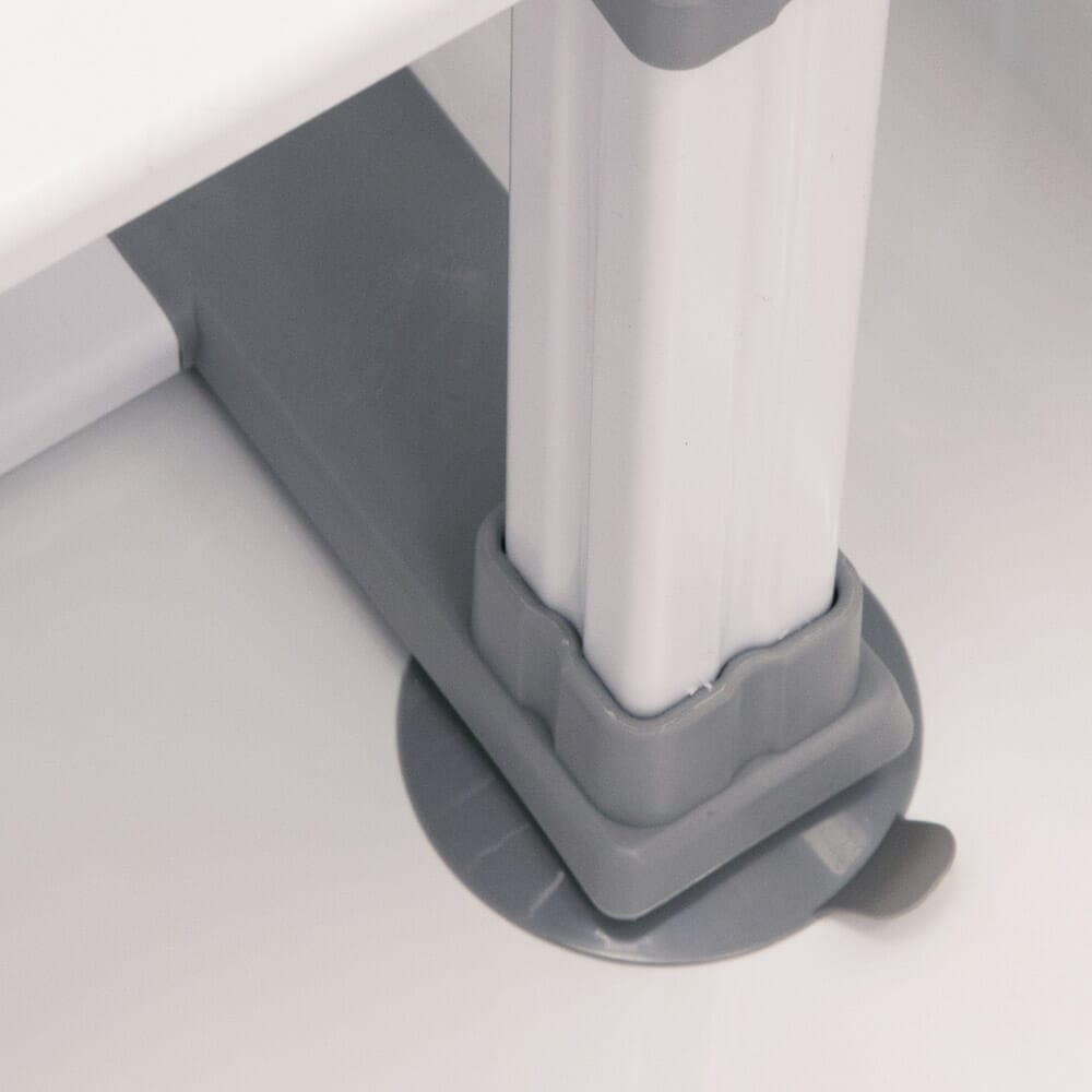 Close-up of a feature of NRS Slatted Bath Seat.