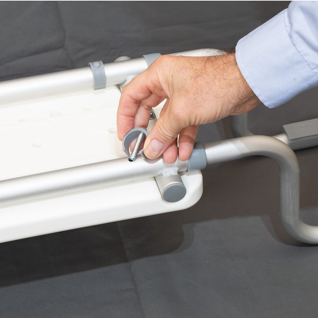 Close-up of a feature of NRS Suspended Bath Seat.