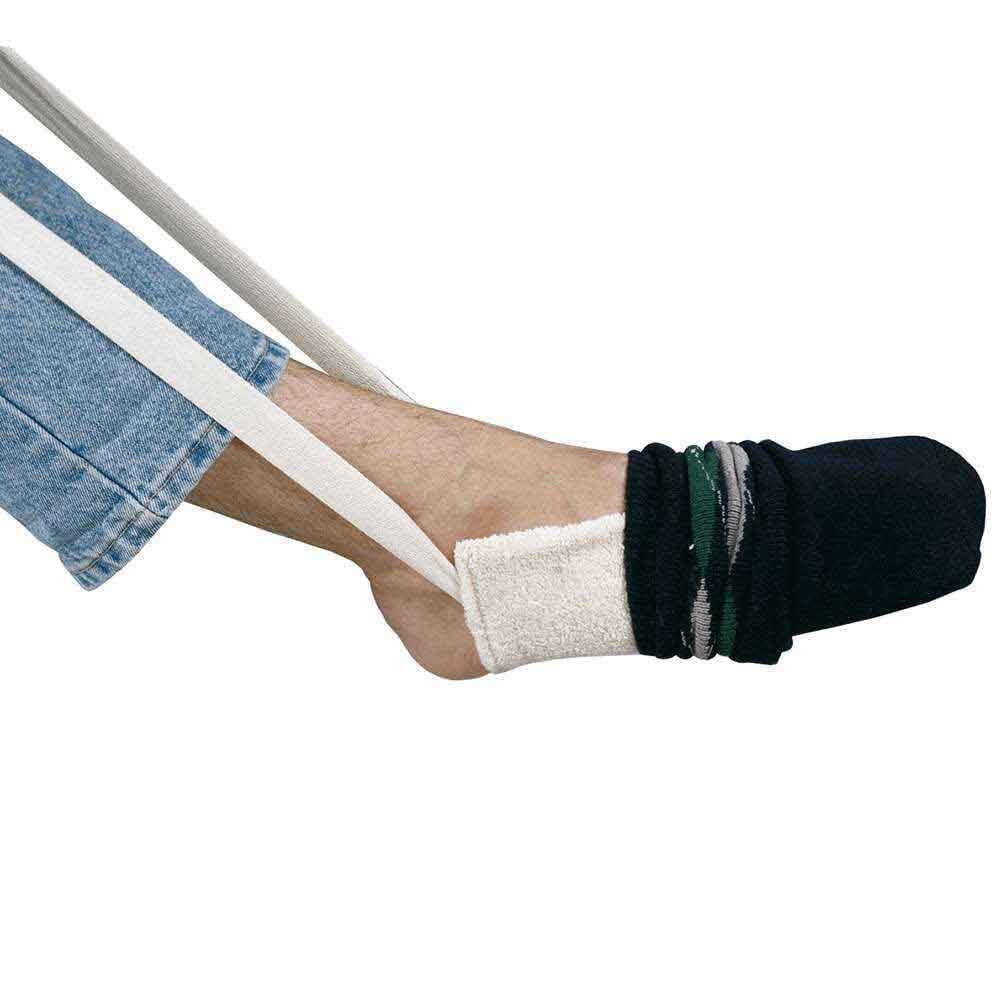 Close-up of a feature of NRS Terry Cloth Sock Aid.