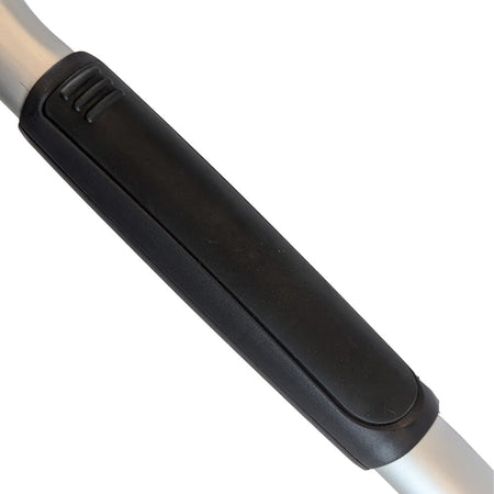 Close-up of the cushioned upper handle on NRS Walk Safe Walking Frame, showing the textured grip.