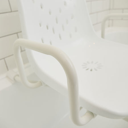 Alternative view of NRS Width Adjustable Swivel Bath Seat, showing different angle or usage.