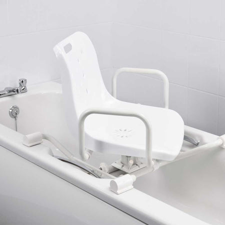 Close-up of a feature of NRS Width Adjustable Swivel Bath Seat.