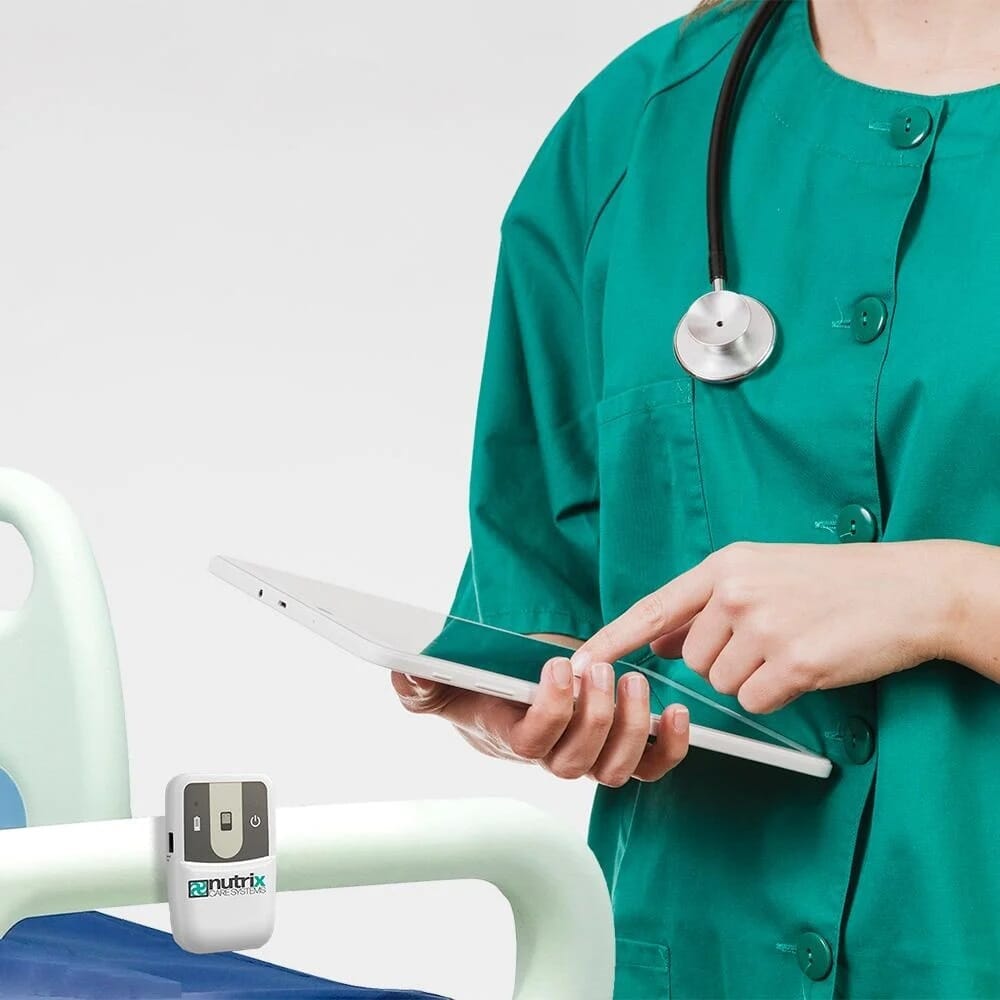 Close-up of a feature of Nutrix Wireless Alert with Bed Mat.