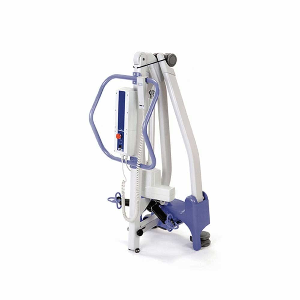 Close-up of the sling attachment points or spreader bar on Oxford Advance Folding Electric Hoist hoist.