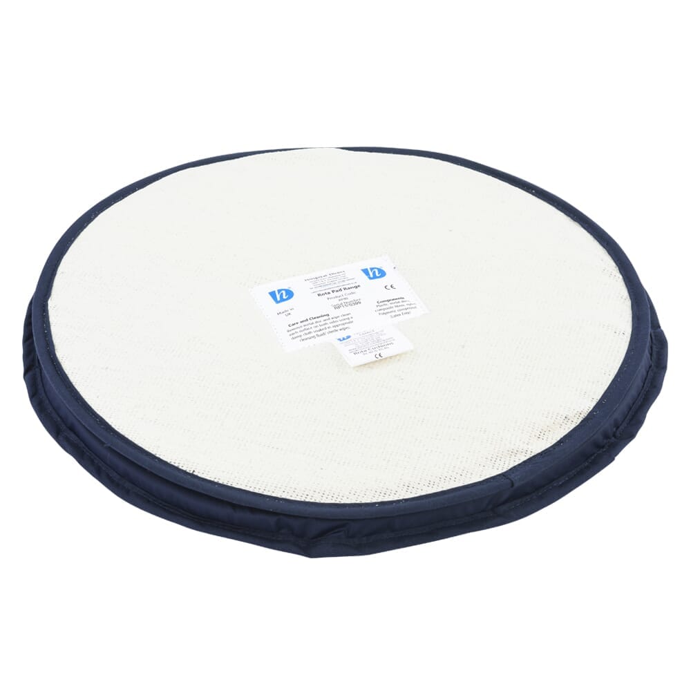Padded Car Rota Cushion cushion on a seat or chair, demonstrating added comfort and pressure relief.