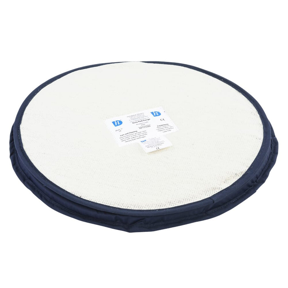 Padded Car Rota Cushion cushion on a seat or chair, demonstrating added comfort and pressure relief.