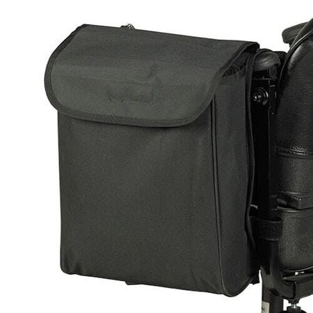 Full view of Pannier Wheelchair Bag bag on a plain background, showing its shape and carrying handles.
