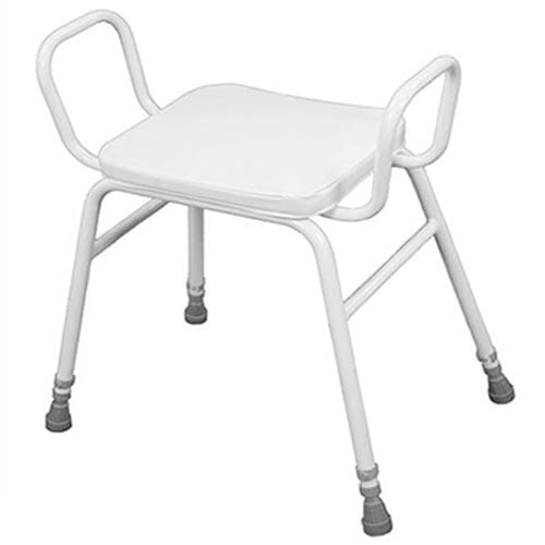 Image of Perching Stool with Armrests on a plain background.