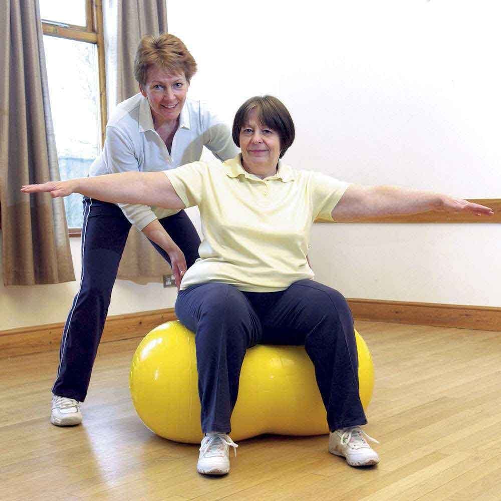Alternative view of Physio Roll Exercise Ball, showing different angle or usage.