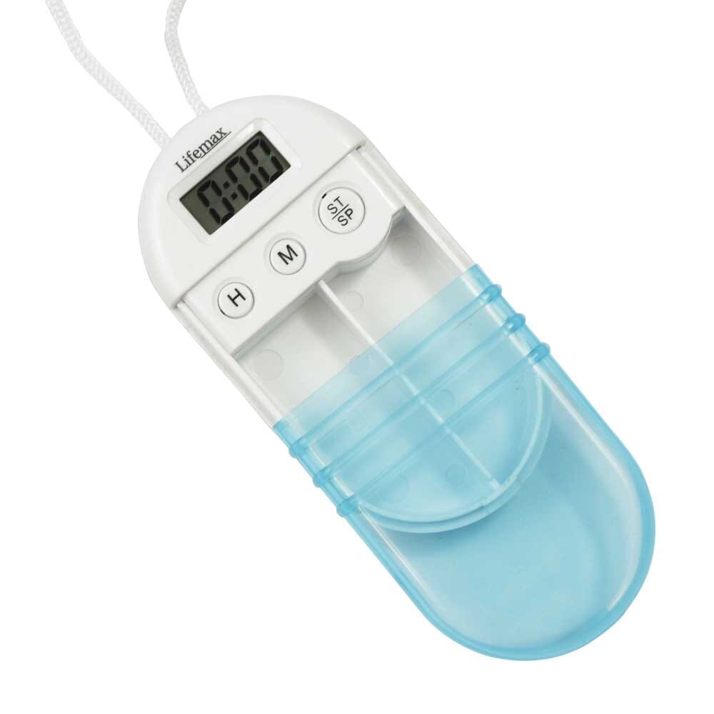 Image of Pill Box with Reminder Alarm on a plain background.