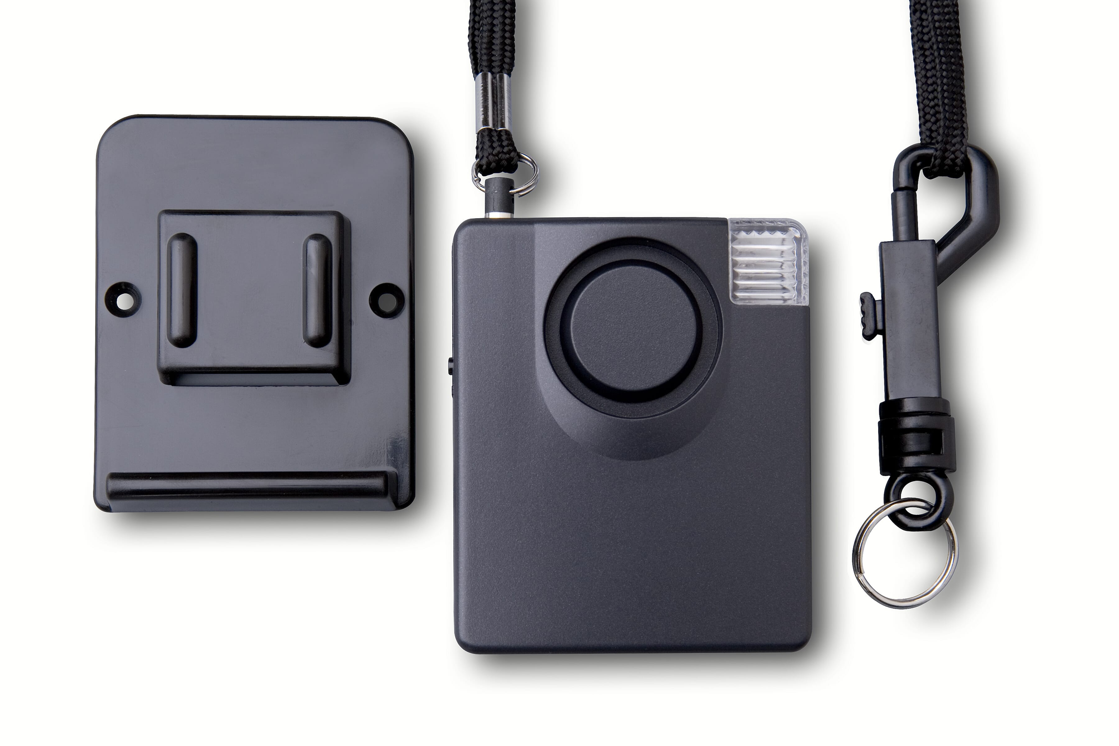 Alternative view of Police Preferred Personal Alarm with Strobe, showing different angle or usage.