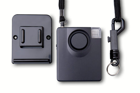 Alternative view of Police Preferred Personal Alarm with Strobe, showing different angle or usage.