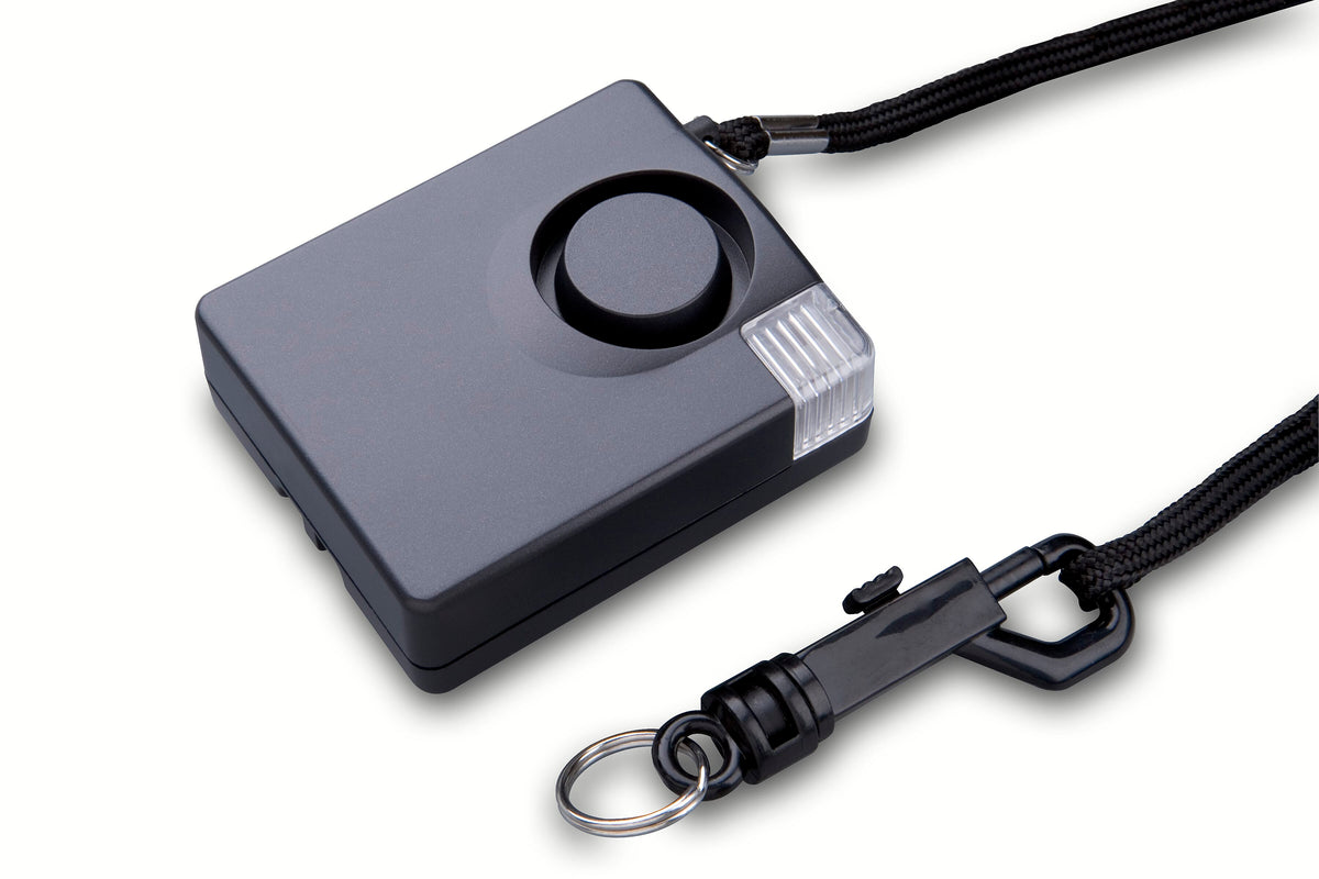 Lifestyle image of Police Preferred Personal Alarm with Strobe being used in a real-life setting.