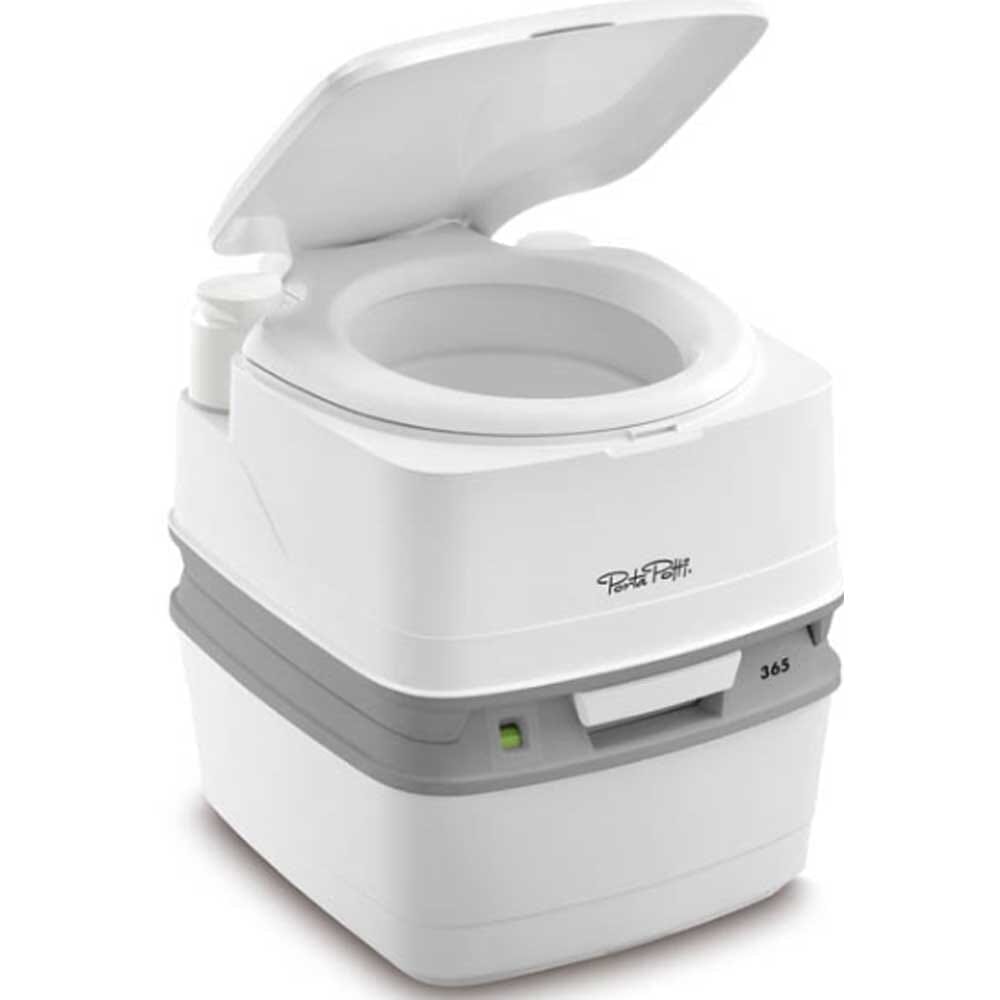 Image of Porta Potti Qube 365 Chemical Portable Toilet on a plain background.