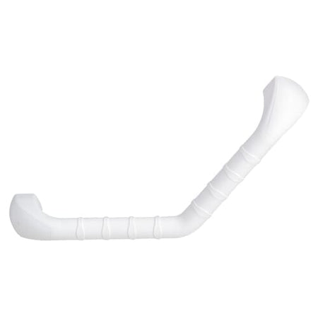 Full view of Prima Grab Rail grab rail with circular wall plates and a textured grip, designed to provide support in bathrooms and other areas.