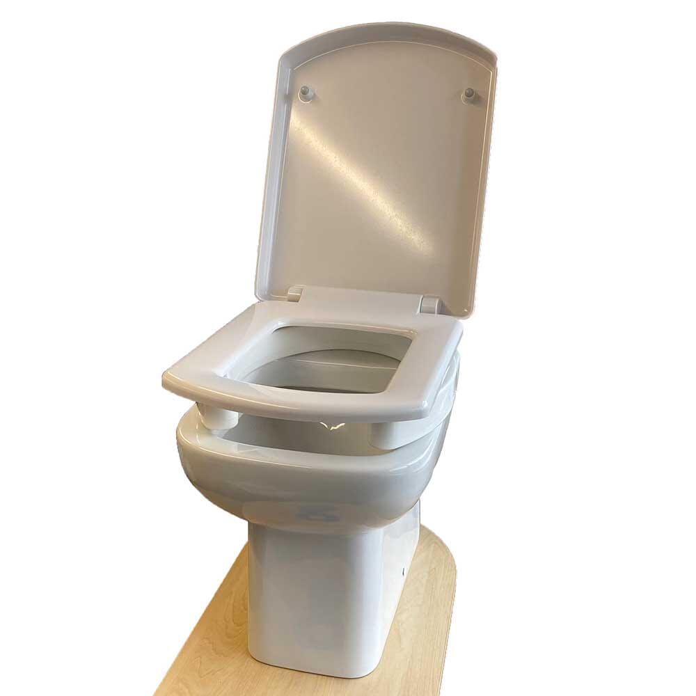 Close-up of a feature of Prima Lift Toilet Seat Raiser.