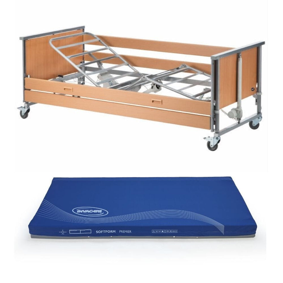 Image of Profiling Bed with High Risk Pressure Mattress on a plain background.
