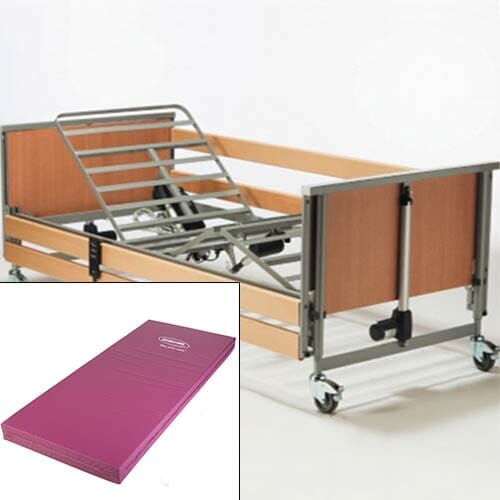 Image of Profiling Bed with Low Risk Pressure Mattress on a plain background.