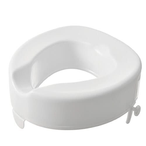 Image of Raised Toilet Seat on a plain background.