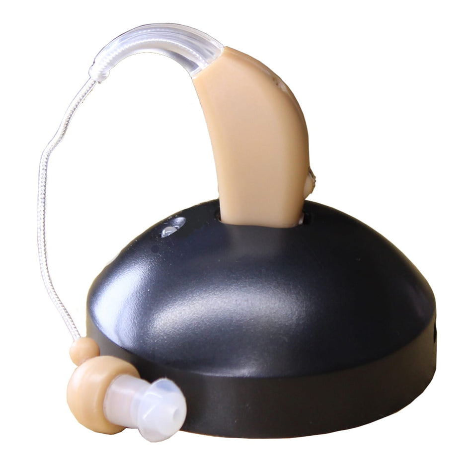 Image of Rechargeable Hearing Aid on a plain background.
