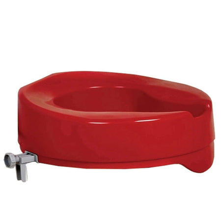 Alternative view of Red Raised Toilet Seat, showing different angle or usage.