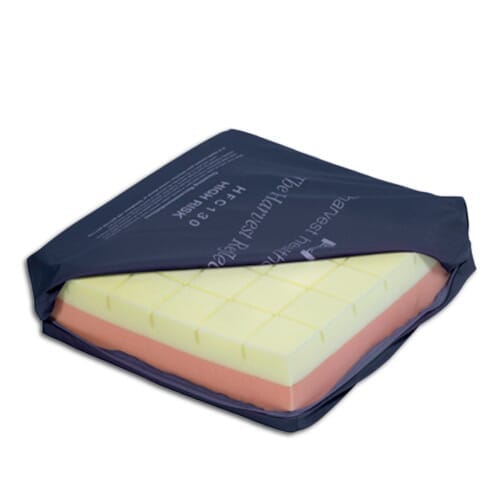 Full view of Reflect Pressure Care Cushion-Large cushion on a plain background, showing its shape and supportive material.