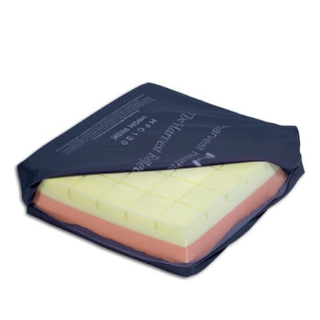 Full view of Reflect Pressure Care Cushion-Large cushion on a plain background, showing its shape and supportive material.