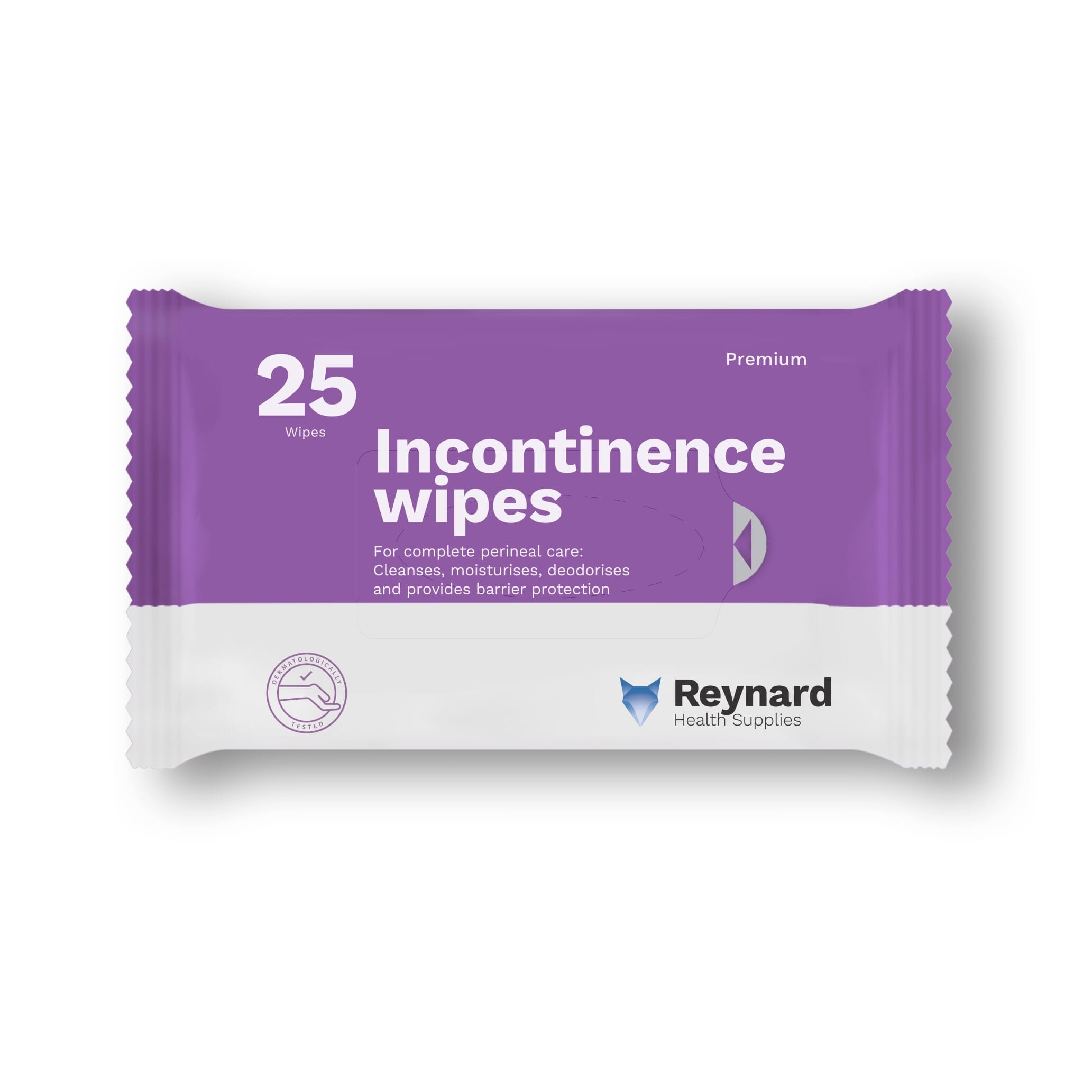 Image of Reynard Incontinence Wipes on a plain background.