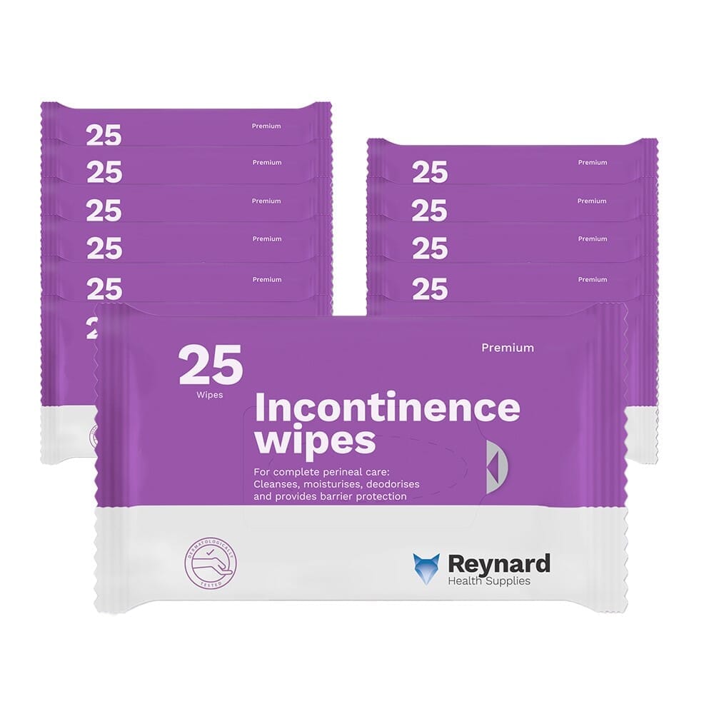 Image of Reynard Incontinence Wipes on a plain background.