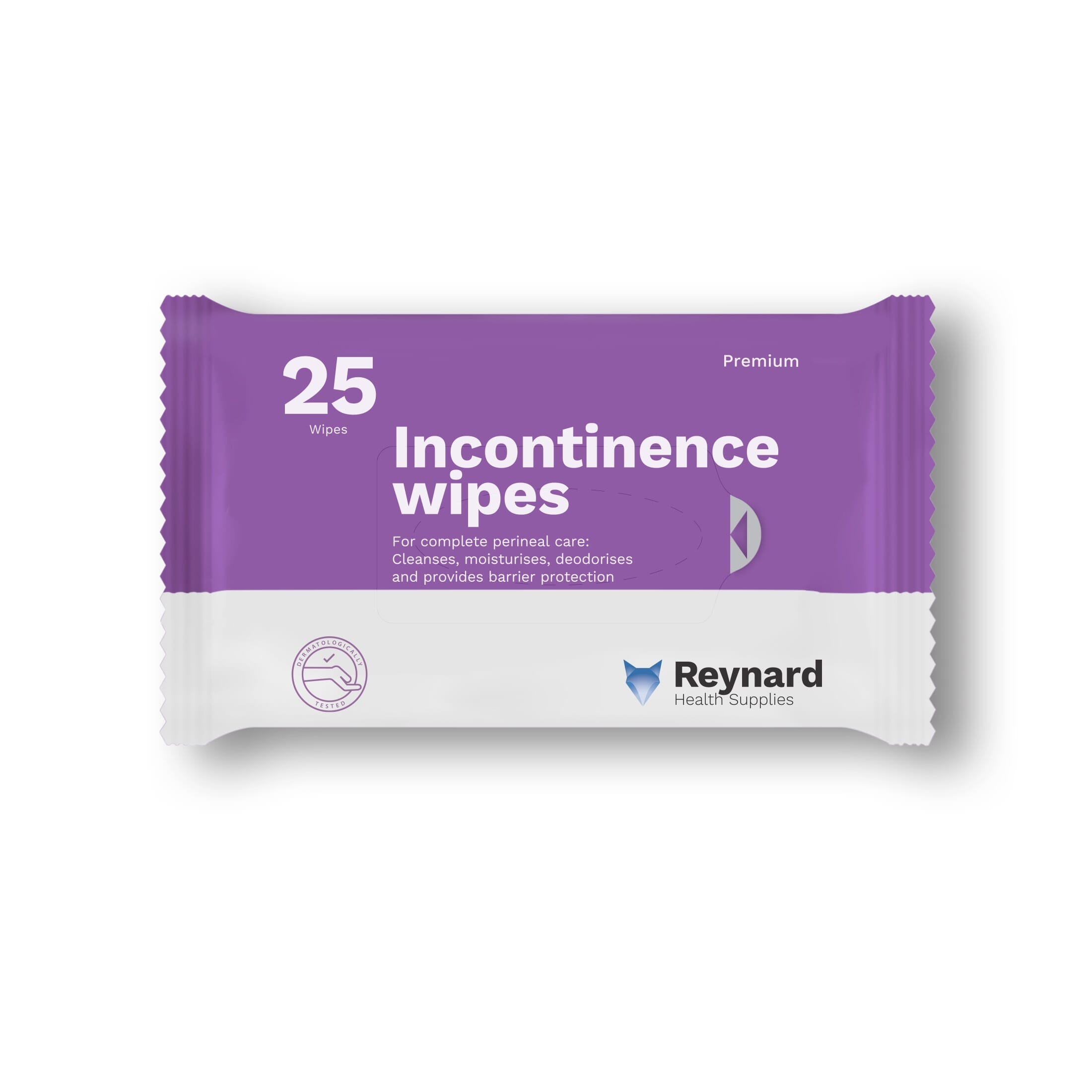 Alternative view of Reynard Incontinence Wipes, showing different angle or usage.