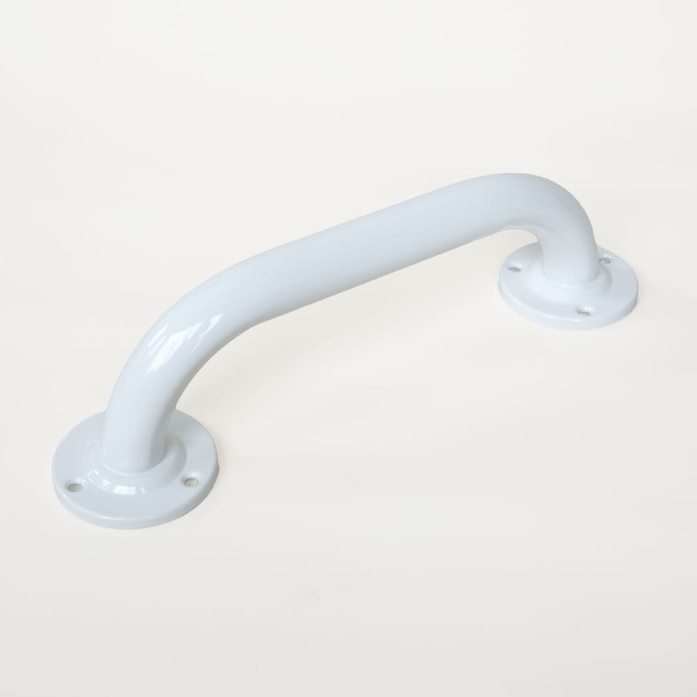 Angled view of Ringwood Epoxy Coated Grab Rail showing its shape, whether straight, curved or right-angled.