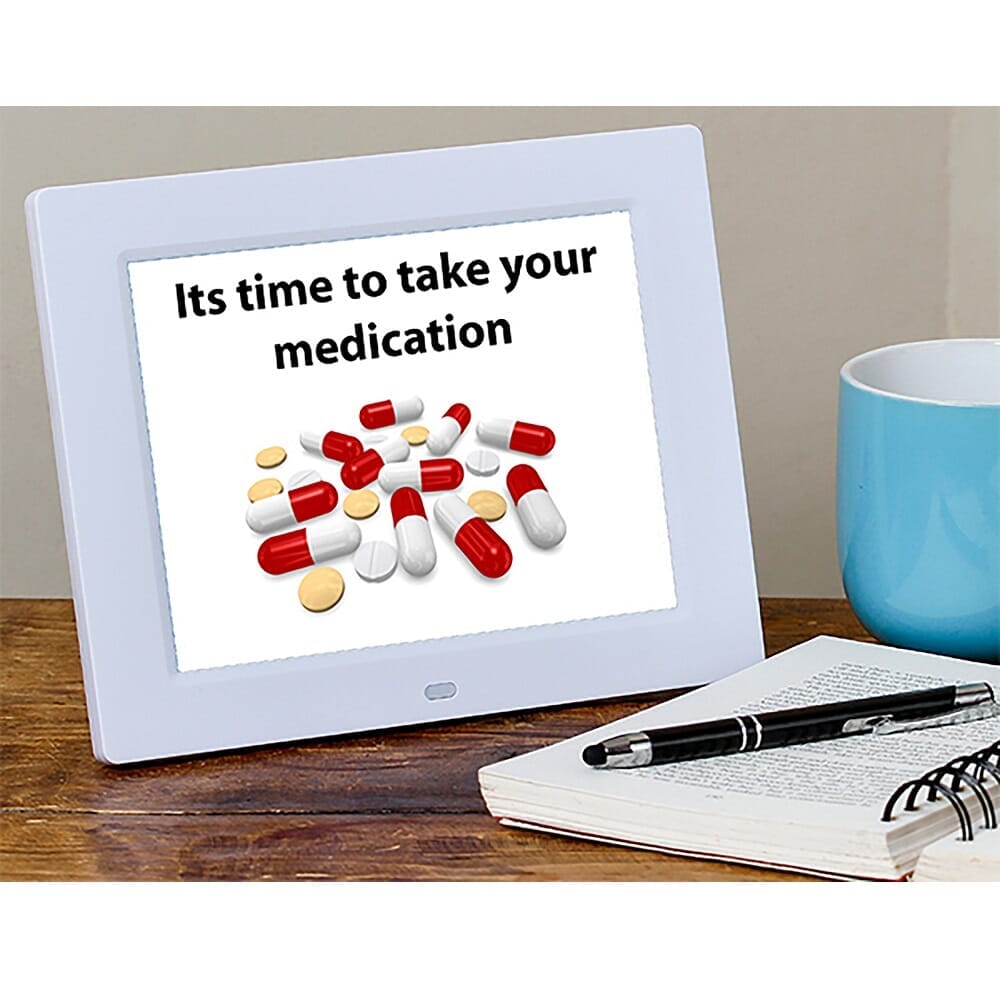 Alternative view of Rosebud Reminder Clock-Dementia Clock, showing different angle or usage.