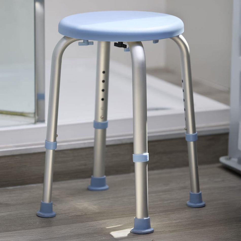 NRS Swivel Shower Stool with Aluminium Legs