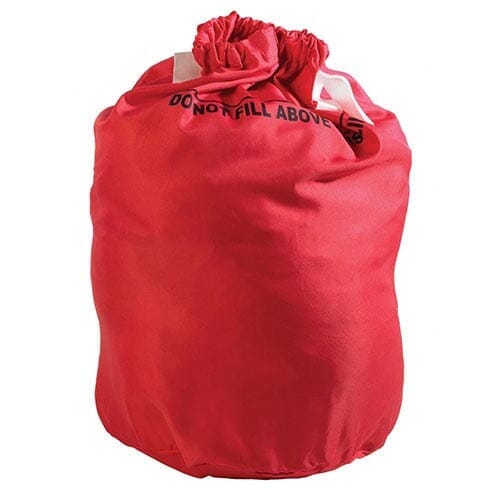 Full view of Safeknot Laundry Bag bag on a plain background, showing its shape and carrying handles.