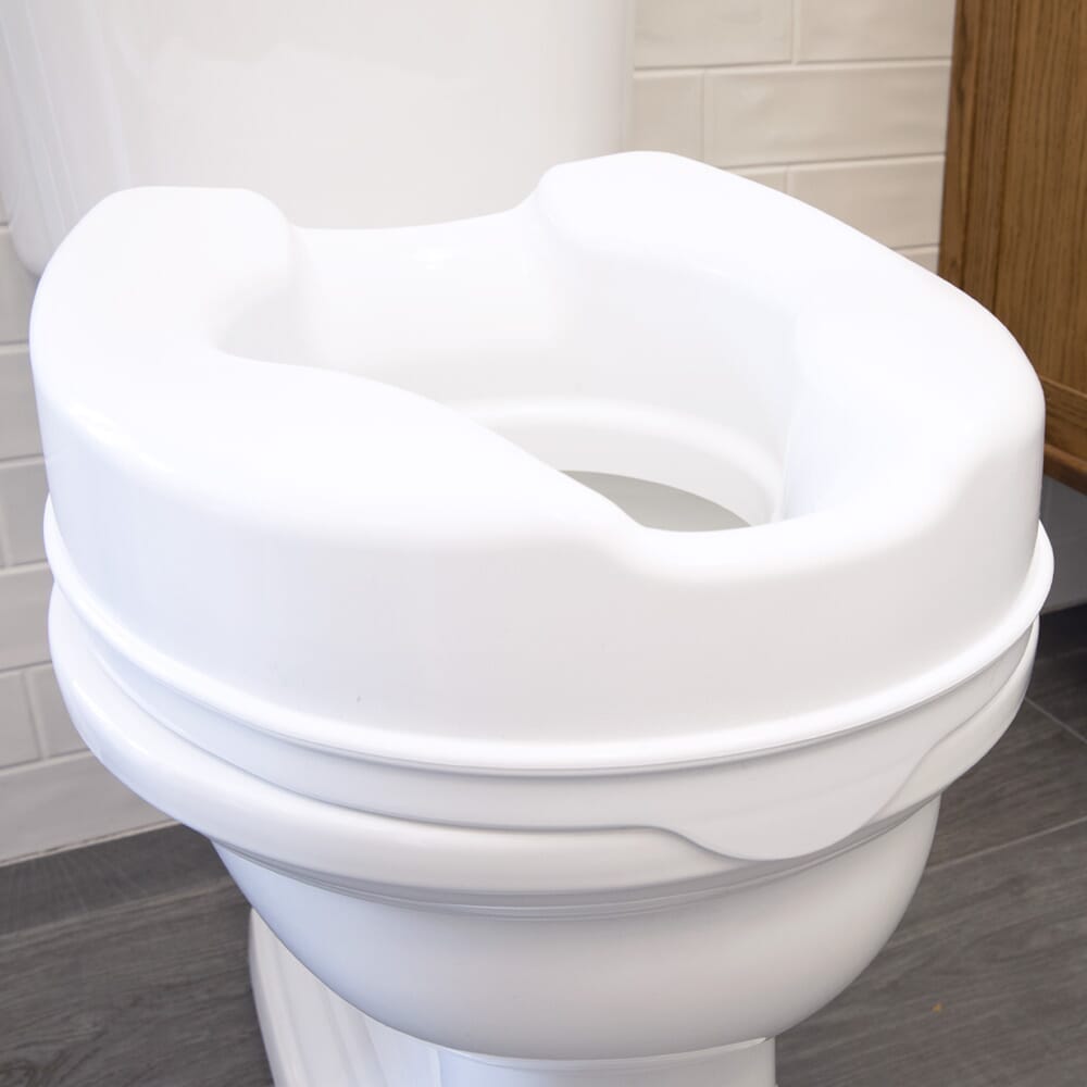 Alternative view of Savanah Raised Toilet Seat, showing different angle or usage.