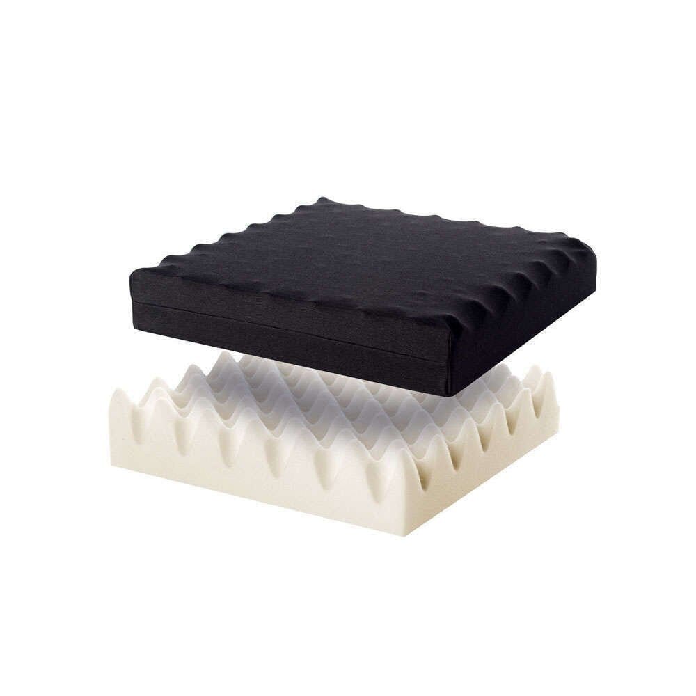 Full view of Sero Pressure Cushion cushion on a plain background, showing its shape and supportive material.