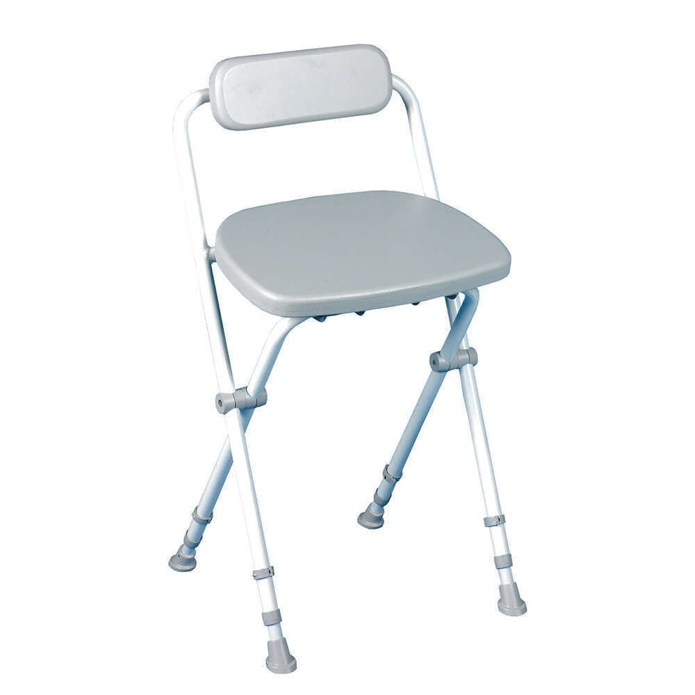Image of Sherwood Folding Perching Stool with Padded Back on a plain background.
