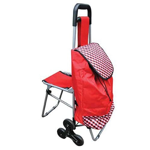 Shopping Trolley with Fold Down Seat
