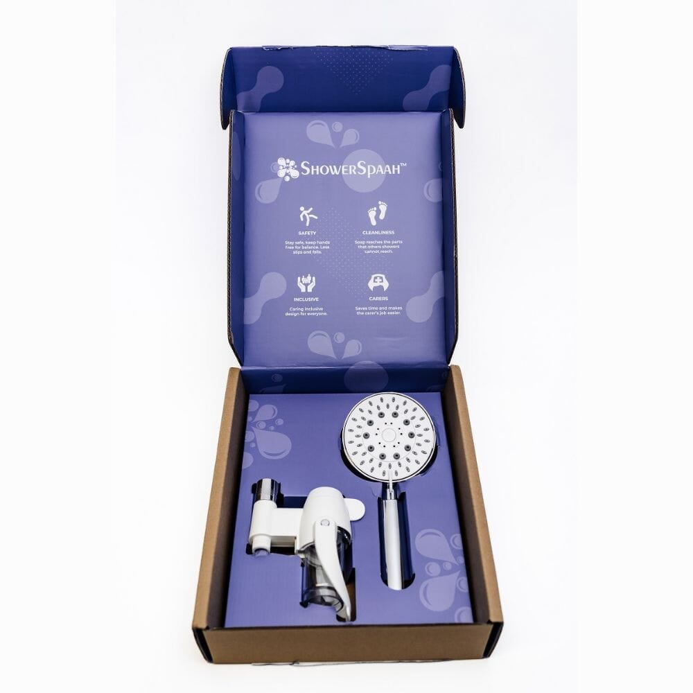 Alternative view of ShowerSpaah Bubble Showerhead Set, showing different angle or usage.