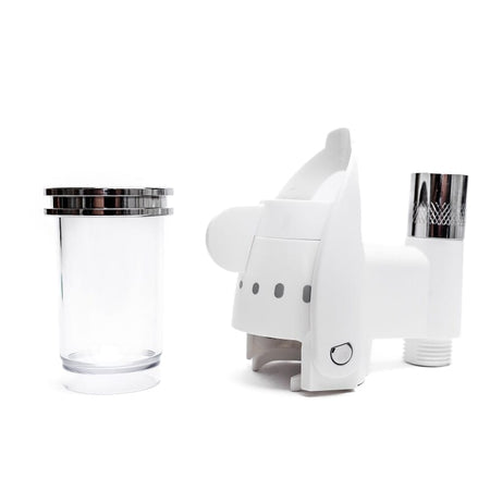 Lifestyle image of ShowerSpaah Bubble Showerhead Set being used in a real-life setting.